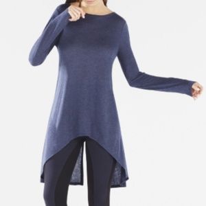 BCBG Kendi Twist Back High Low Top XXS